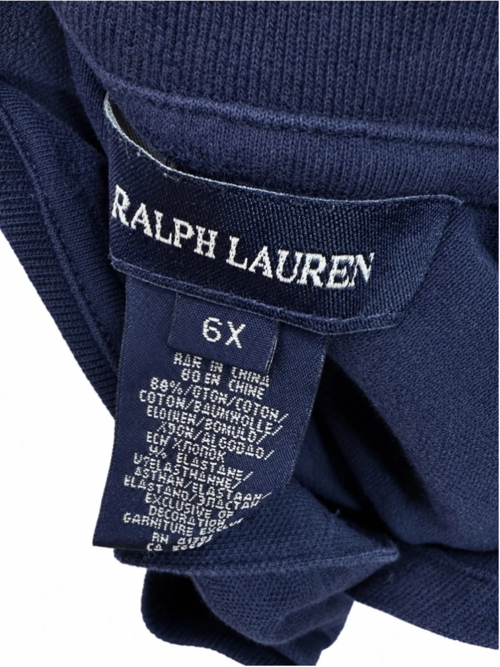 Girls Ralph Lauren Navy Polo Dress, Size 6X, White Accents